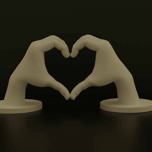 heart hands sign decor home 3D print model - Mito3D