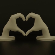heart hands sign decor home 3d print model - Mito3D
