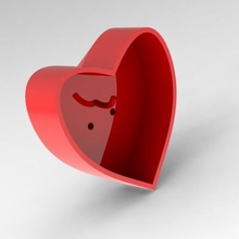 heart hanger clothes keys home valentine day jacket holder love 3d print model - Mito3D