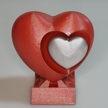cuore scultura mani arte madre mestiere Manuale decorazione regalo v day b vacanza arredamento piedistallo colore 3d print model - Mito3D