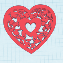 heart leaves decoration 3d print model - Mito3D