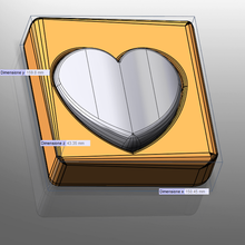 corazón ocultación sitio secreto combinación decoración 3d print model - Mito3D