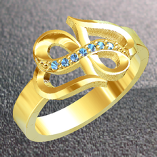 corazón infinito joyería joya anillos 3d print model - Mito3D