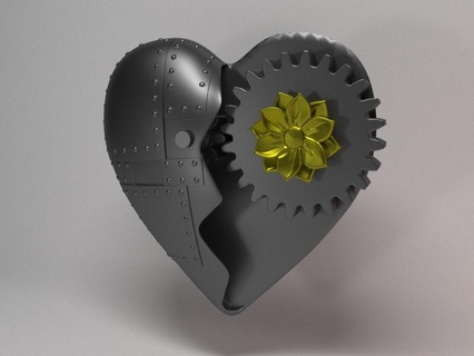 heart iron 3d print model - Mito3D
