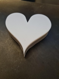 heart jewellery box box heart 2 pieces  3d print model - Mito3D