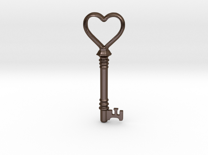 heart key door old 3D print model - Mito3D