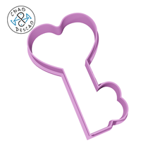 heart key - cookie cutter fondant polymer clay gadget valentines day arrow love pastry baking 3d print model - Mito3D