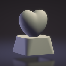 heart key cap game caps cherry mx keyboard valentines love valentine's day 3d print model - Mito3D