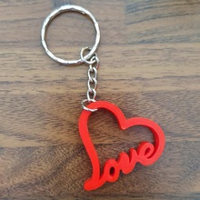 coeur porte-clés bijoux clé à chaîne l'amour cœur anneau 3d print model - Mito3D