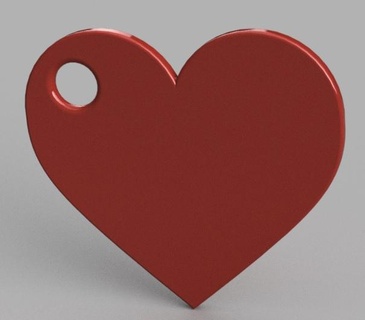 heart key ring keychain 3d print model - Mito3D