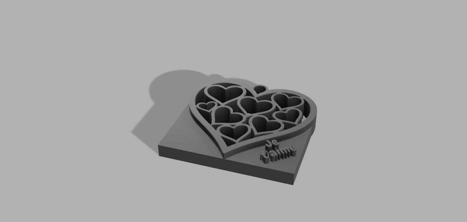 corazón llave anillo porte clave coeur amor joyería joya creación 3d print model - Mito3D
