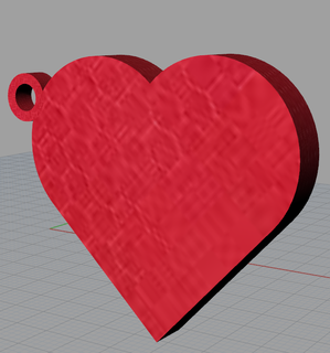 heart key ring 3d print model - Mito3D
