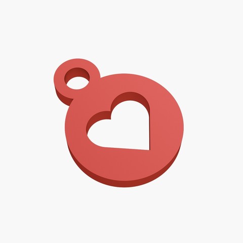 kalp Anahtarlık takı Sevgililer Günü biblo kolye bibelot amulet şekil amour severler hayat hediye 3D print model - Mito3D