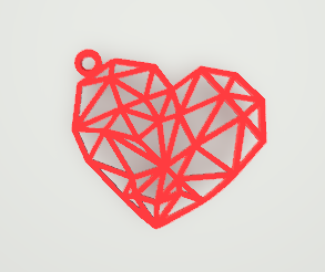 Herz Schlüsselbund Liebe Paar rot Schlüssel Ringe 3d print model - Mito3D