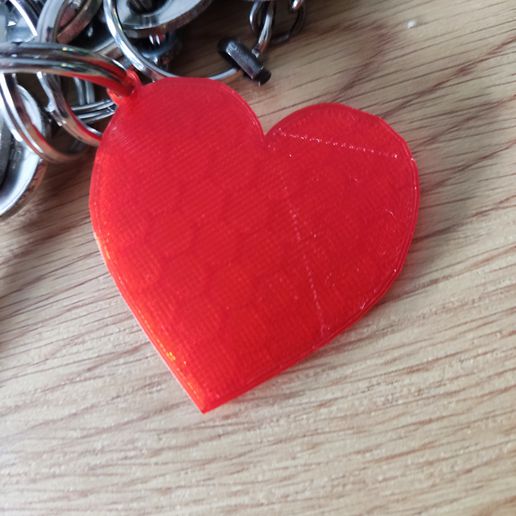 heart keychain key love 3D print model - Mito3D