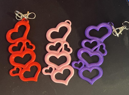 heart keychain love valentines day luggage tag 3d print model - Mito3D