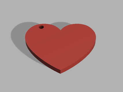 heart keychain heart keychain  3d print model - Mito3D