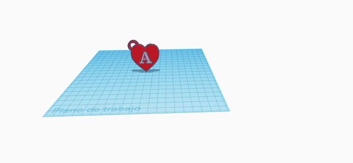heart keychain keychain heart initial  3d print model - Mito3D