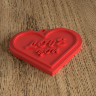 kalp anahtarlık 3d print model - Mito3D