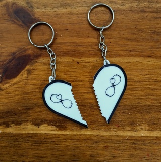 heart keychain gift love 3d print model - Mito3D