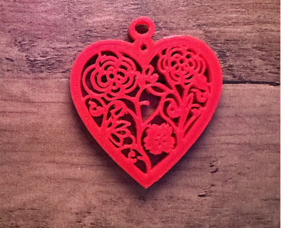heart keychain  3d print model - Mito3D