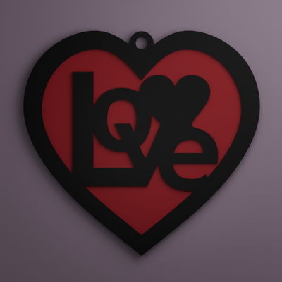 heart keychain jewelry love gift valentine's day couples 14 february 3d print model - Mito3D