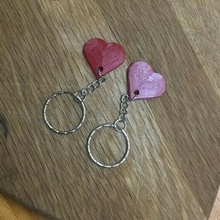 heart keychain hearts valentine valentines day keyring key ring chain 3d print model - Mito3D