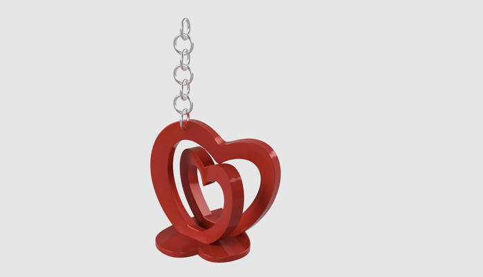 kalp anahtarlık 3d model sanat anahtarlık aşkı kalp aksesuarı sevimlianahtarlık loveychain çarpıntısı hediye fikri bağımlısı moda aksesuar hediyesi tasarımı özel sanatı el yapımıanahtarlık hayatı aşığı dekoru 3d print model - Mito3D