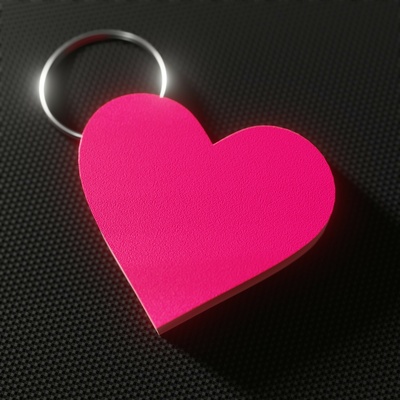 kalp anahtarlık sevgililer gün 3d print model - Mito3D