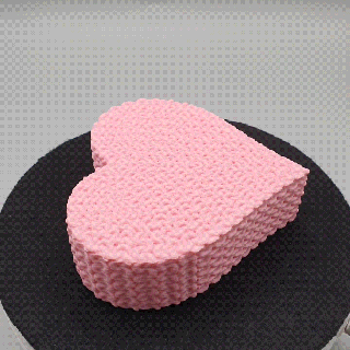 heart knitted crochet container valentines storage 3d print model - Mito3D