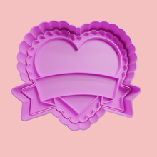heart label valentine valentine's day love cutters moulds cutter valentines 3d print model - Mito3D