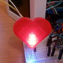 coração conduziu 5mm luz decoração 3d print model - Mito3D