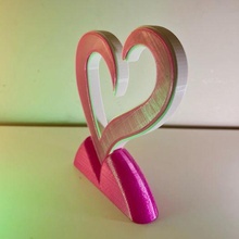 corazón LED lámpara artilugio amor decoración mesa 3d print model - Mito3D