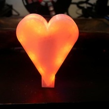 coração luz pôquer arte brinquedo legal 3d print model - Mito3D