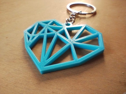 heart lines keychain 3d print model - Mito3D