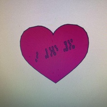 kalp Aşk Braille sevgililer gün 3d print model - Mito3D