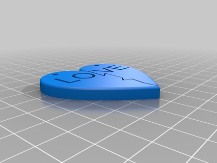 kalp Aşk kolye parçalar moda 3d print model - Mito3D