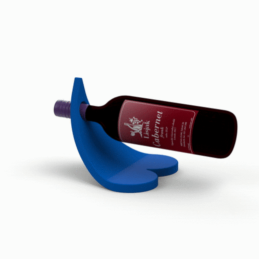 heart love sympathy gift - bottle holder wine stand intimacy birthday anniversary 3D print model - Mito3D