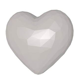 kalp düşük poli Sanat 3d Aşk Öz çokgen organ üçgenler kırmızı üçgen çokgenler tıbbi çift duygu parça elmas üzgün paramparça arka fon 3d print model - Mito3D