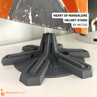 heart mandalore helmet stand starwars helmet stand mandalorian boba fett din djarin katan holder  3d print model - Mito3D