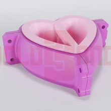 corazón molde 2 3d print model - Mito3D