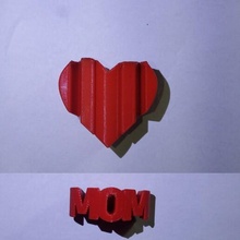 heart mom mother love eazy gift 3d print model - Mito3D