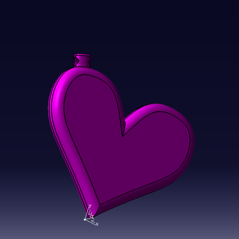 coeur collier bijoux pendentif cadeau st la saint-valentin l'amour 3D print model - Mito3D