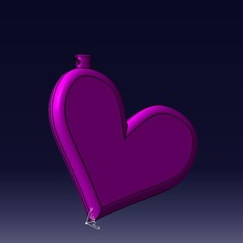 heart necklace jewelry pendant gift st valentine love 3d print model - Mito3D
