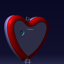 collana cuore gioielli amore 3d print model - Mito3D