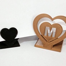 coração Nota suporte mães presente 3dprint mãe holliday casa decoração m carta 3d print model - Mito3D