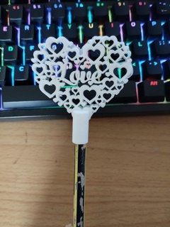 heart pen topper gadget pen pencil topper pen topper heart love  3d print model - Mito3D