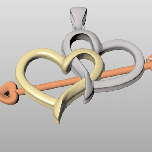 heart pendant jewel cad jewelry stl 3D print model - Mito3D