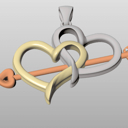 cuore pendente gioiello cad gioielleria stl 3D print model - Mito3D