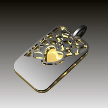pingente de coração jóias dia dos namorados 3d print model - Mito3D